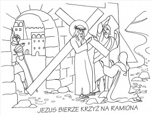 Stacja II - Jezus bierze krzyż na ramiona